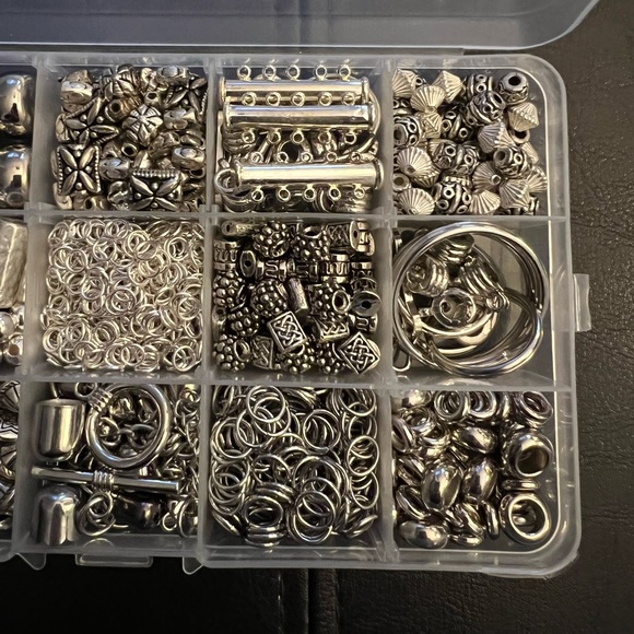 Craft Beads, SILVER WHAT NOTS & DO DADS, Jewelry Supplies, loose bulk beads - Picture 5 of 7